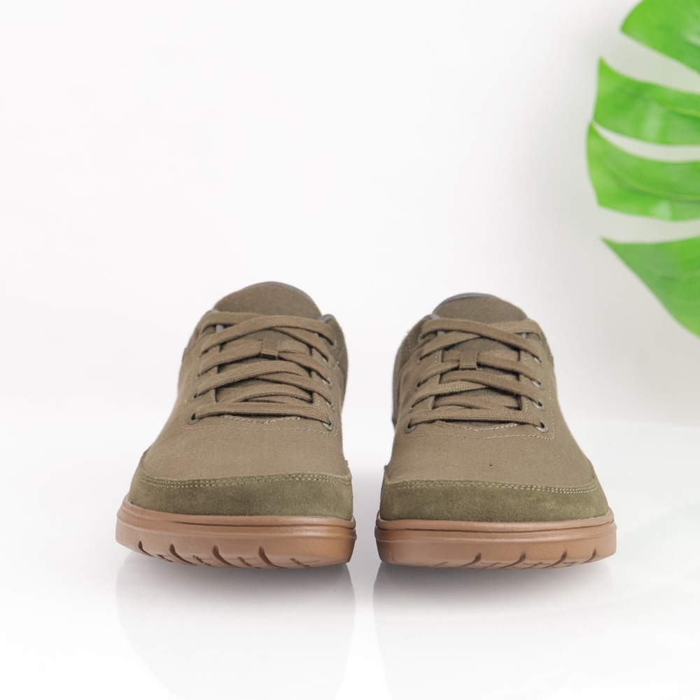 Lems Mens Chillum Barefoot Shoes Size 11 Olive Canvas Minimalist Sneaker Lace Up - Picture 7 of 17